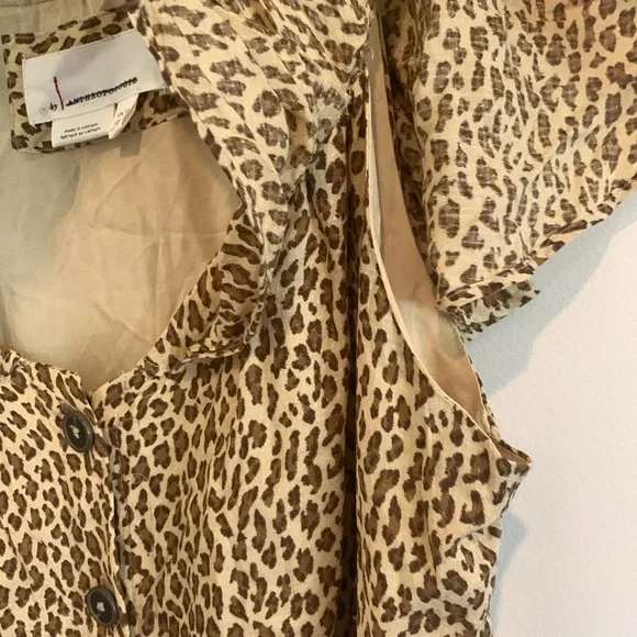 Anthropologie leopard print dress sz 8 - Picture 10 of 13
